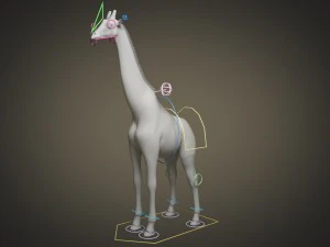 Giraffe Rigged for 3dsmax 3D Model