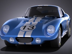 Shelby Daytona Cobra Coupe 1964 vray Model 3D