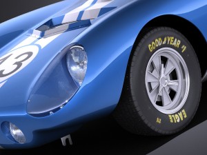 Shelby Daytona Cobra Coupe 1964 vray Model 3D
