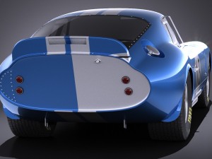 Shelby Daytona Cobra Coupe 1964 vray Model 3D
