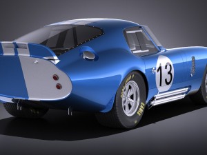 Shelby Daytona Cobra Coupe 1964 vray Model 3D