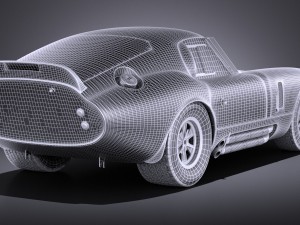 Shelby Daytona Cobra Coupe 1964 vray Model 3D