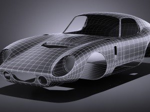 Shelby Daytona Cobra Coupe 1964 vray Model 3D