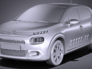 Citroen C3 2017 Modèle 3D