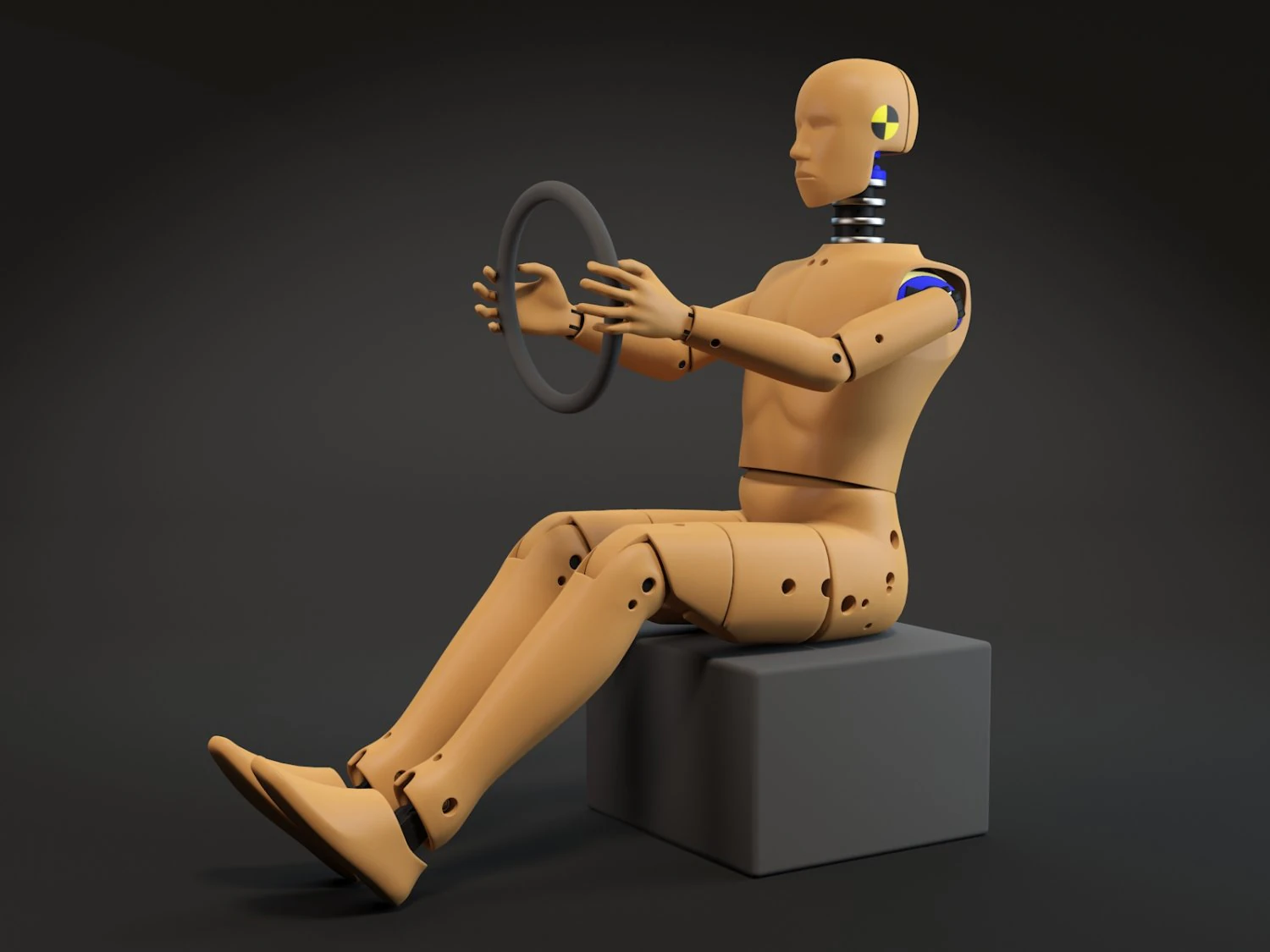 Crash Test Dummy 3D Model .c4d .max .obj .3ds .fbx .stl .blend 