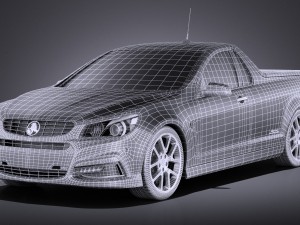 Holden VF Commodore Ute SSV 2016 vray Model 3D