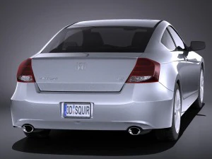 Honda Accord 2012 Coupe vray 3D Model