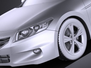 Honda Accord 2012 Coupe vray Model 3D