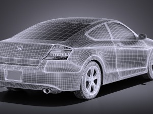 Honda Accord 2012 Coupe vray Model 3D