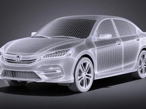 Honda Accord 2017 vray 3D Model
