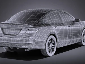 Honda Accord 2017 vray 3D Model