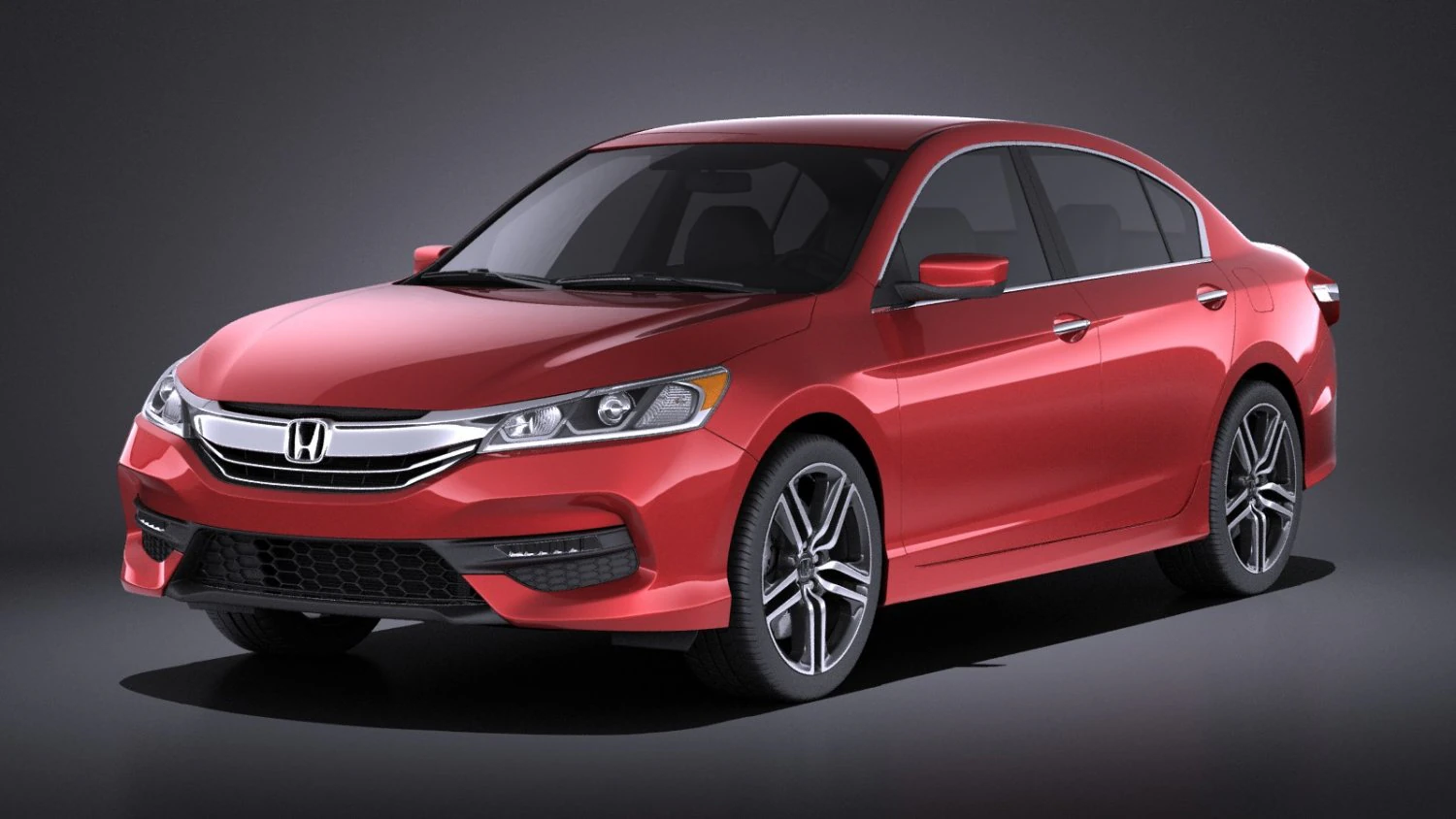 Honda Accord Sport 2017 vray 3D Model .c4d .max .obj .3ds .fbx .stl .blend 