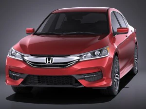 Honda Accord Sport 2017 vray 3D Model