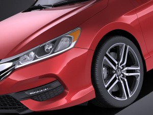 Honda Accord Sport 2017 vray 3D 모델