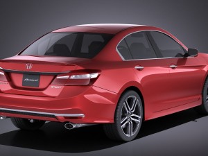 Honda Accord Sport 2017 vray 3D 모델