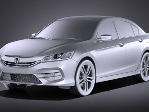 Honda Accord Sport 2017 vray 3D 모델