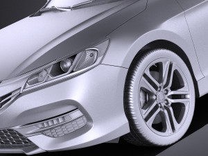 Honda Accord Sport 2017 vray 3D 모델