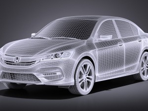 Honda Accord Sport 2017 vray 3D 모델