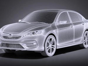 Honda Accord Sport 2017 vray 3D Model