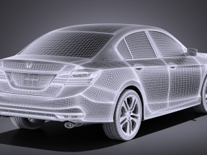 Honda Accord Sport 2017 vray 3D 모델