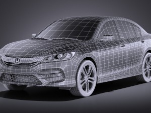 Honda Accord Sport 2017 vray 3D 모델