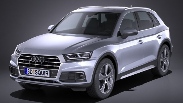 Audi Q5 2017 3D Модель .c4d .max .obj .3ds .fbx .stl .blend