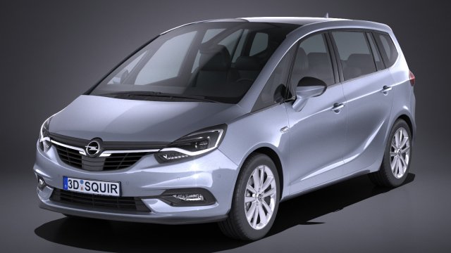Opel Zafira 2017 3Dモデル .c4d .max .obj .3ds .fbx .stl .blend 