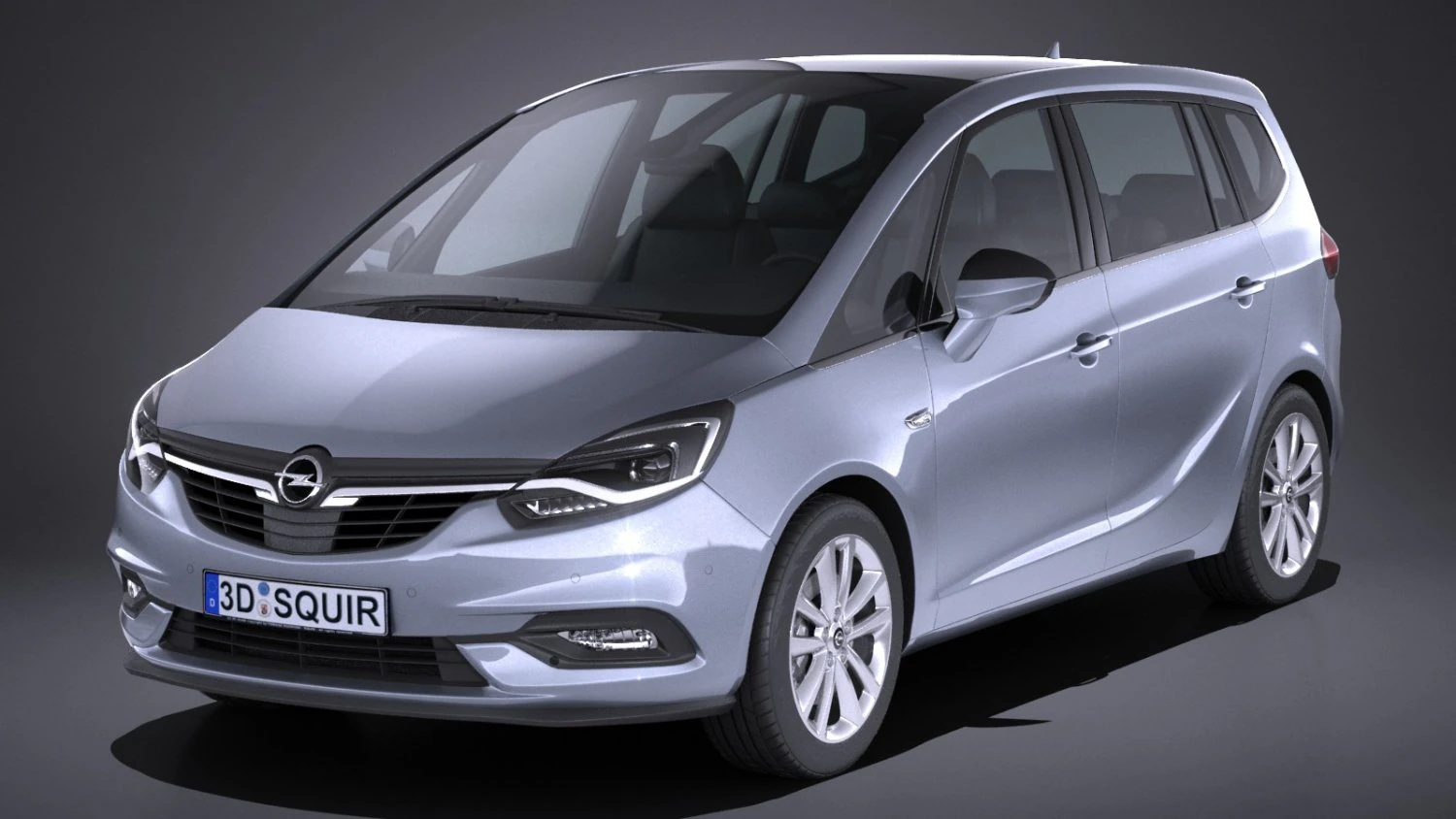 Opel Zafira 2017 3D Model .c4d .max .obj .3ds .fbx .stl .blend