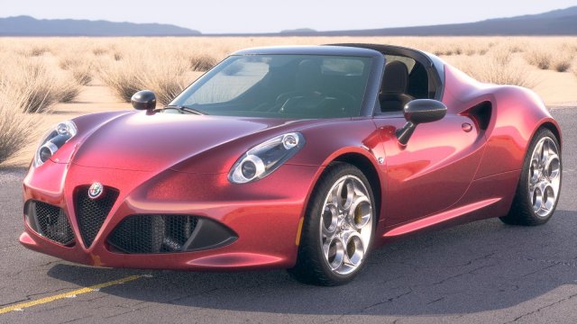 Alfa Romeo 4C Spider 2017 Desert Studio Modello 3D .c4d .max .obj .3ds .fbx .stl .blend