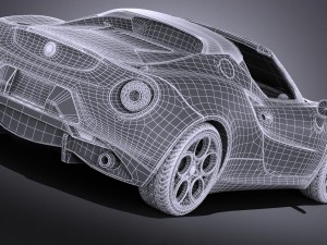 Alfa Romeo 4C Spider 2017 Desert Studio Modello 3D