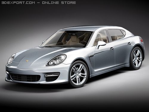 Porsche Panamera 2010 Model 3D .c4d .max .obj .3ds .fbx .stl .blend 