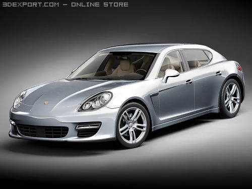 Porsche Panamera 2010 3D Model .c4d .max .obj .3ds .fbx .stl .blend 