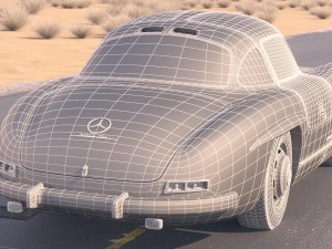 Mercedes-Benz 300SL Gullwing W198 1955 Modello 3D