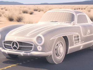 Mercedes-Benz 300SL Gullwing W198 1955 Modello 3D
