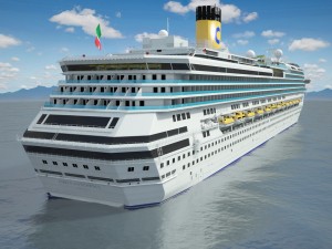 Costa Concordia Cruise Ship 3D Model