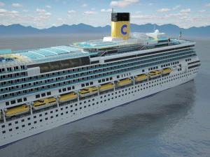 Costa Concordia Cruise Ship 3D Model