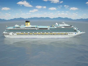 Costa Concordia Cruise Ship 3D Model