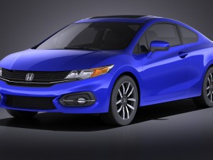 honda civic coupe 2015 vray 3D Model