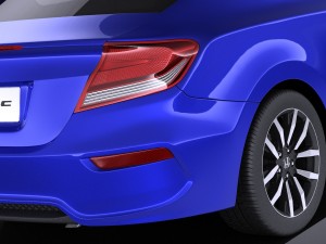 Honda Civic Coupe 2015 vray 3D Модель