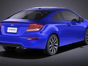 Honda Civic Coupe 2015 vray 3D Модель