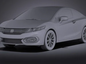 Honda Civic Coupe 2015 vray 3D Model