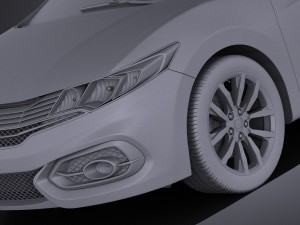 Honda Civic Coupe 2015 vray 3D Модель