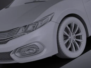 Honda Civic Coupe 2015 vray 3D Model