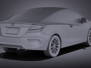 Honda Civic Coupe 2015 vray 3D Модель