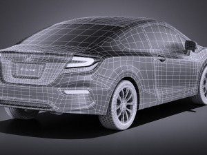 Honda Civic Coupe 2015 vray 3D Модель