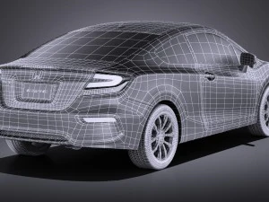 Honda Civic Coupe 2015 vray 3D Model