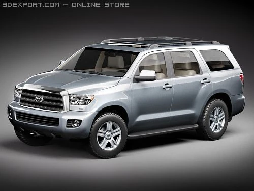 Toyota Sequoia 3D Model .c4d .max .obj .3ds .fbx .stl .blend 