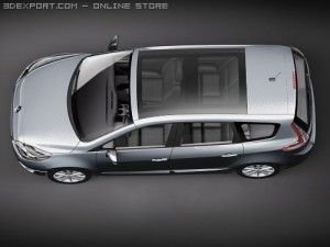Renault Grand Scenic 2010 3D Model