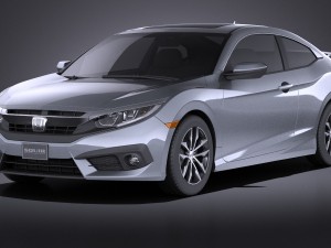 Honda Civic Coupe 2017 vray 3D 模型