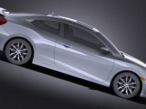 Honda Civic Coupe 2017 vray Model 3D